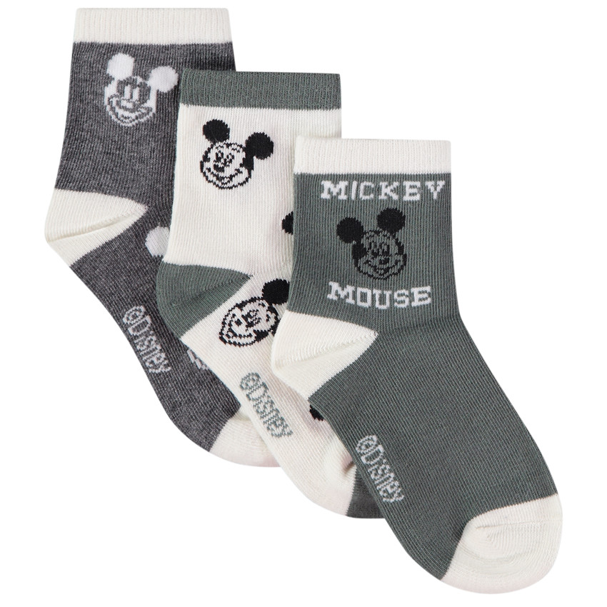 Lot de 3 paires de chaussettes Mickey Disney pour garçon 