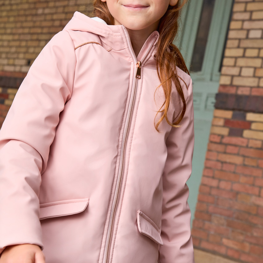 Parka met waterafstotende coating en sherpa voering voor meisjes 