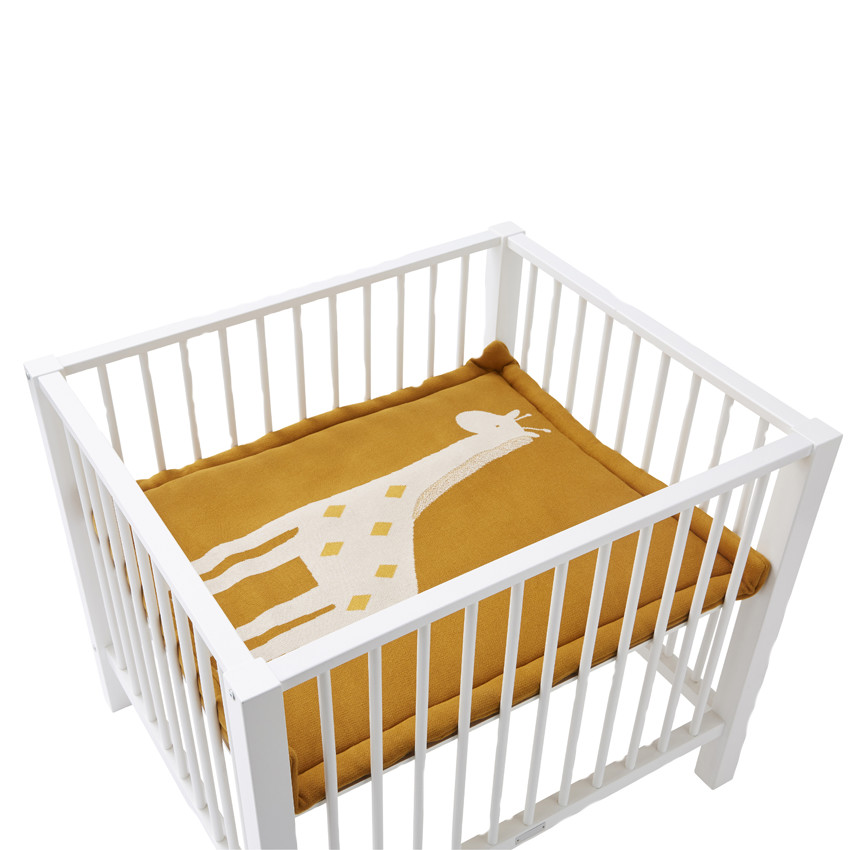 Tapis de jeu en tricot 75 x 95 cm - Moutarde 