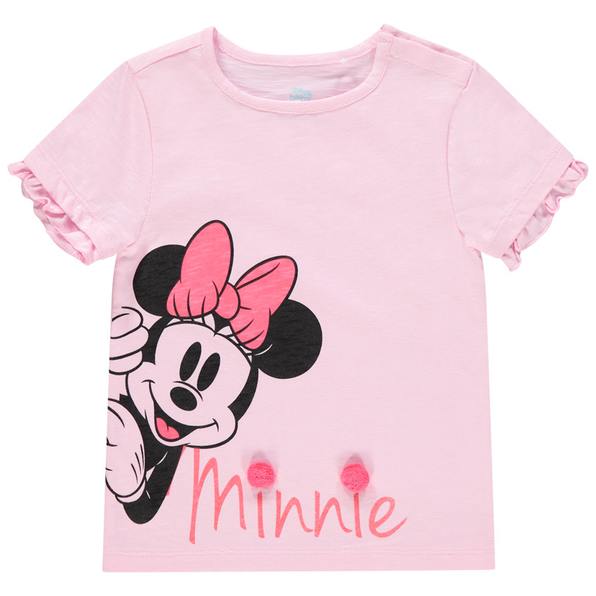T-shirt manches courtes en coton print Minnie Disney 