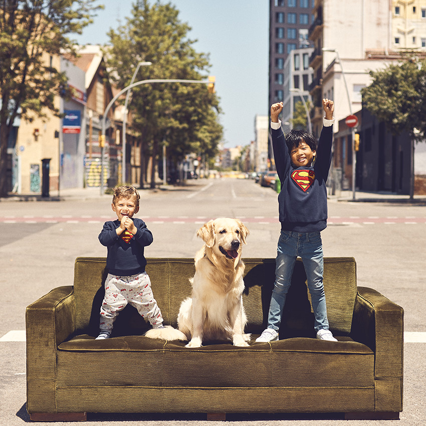 Sweat à capuche en molleton Superman Warner pour garçon 