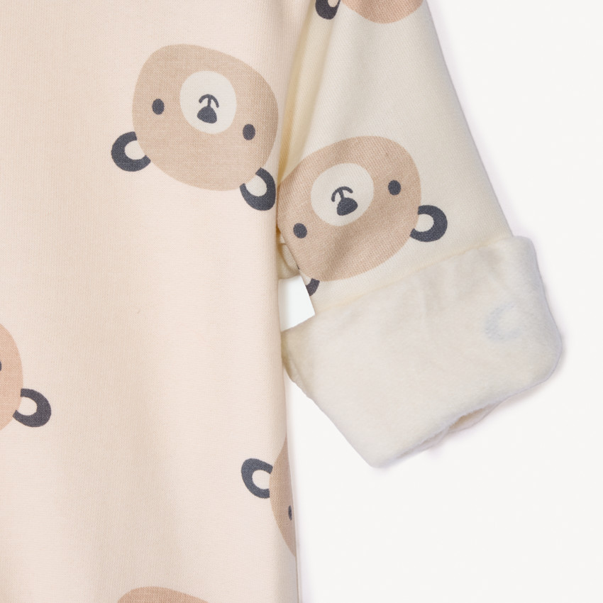 Oversized fleece sweatshirt met berenprint voor baby