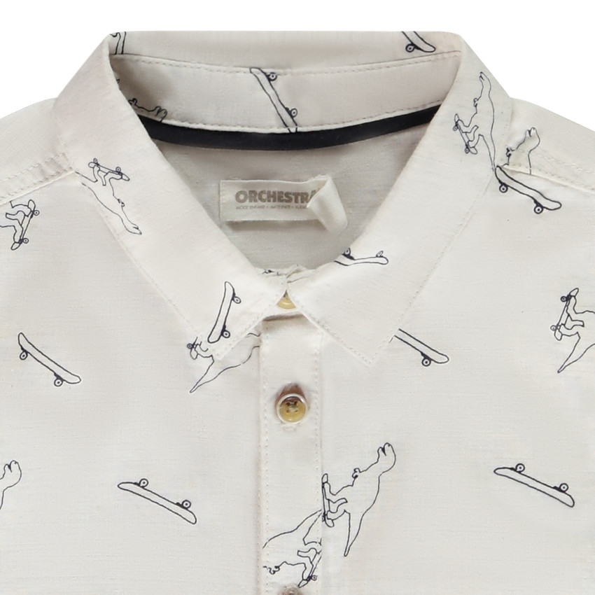 Chemise manches courtes imprimé dinos pour garçon 