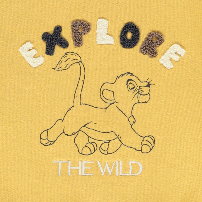 Sweatshirt met Simba print van Disney en bouclette borduursel voor jongens 