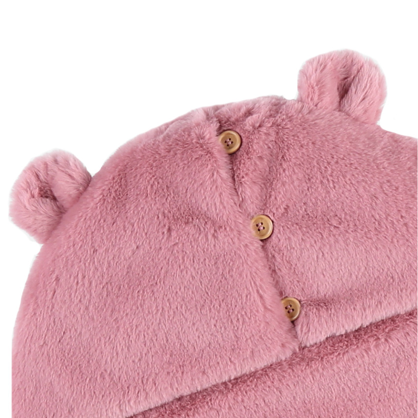 Nid d'ange en fausse fourrure - Rose 