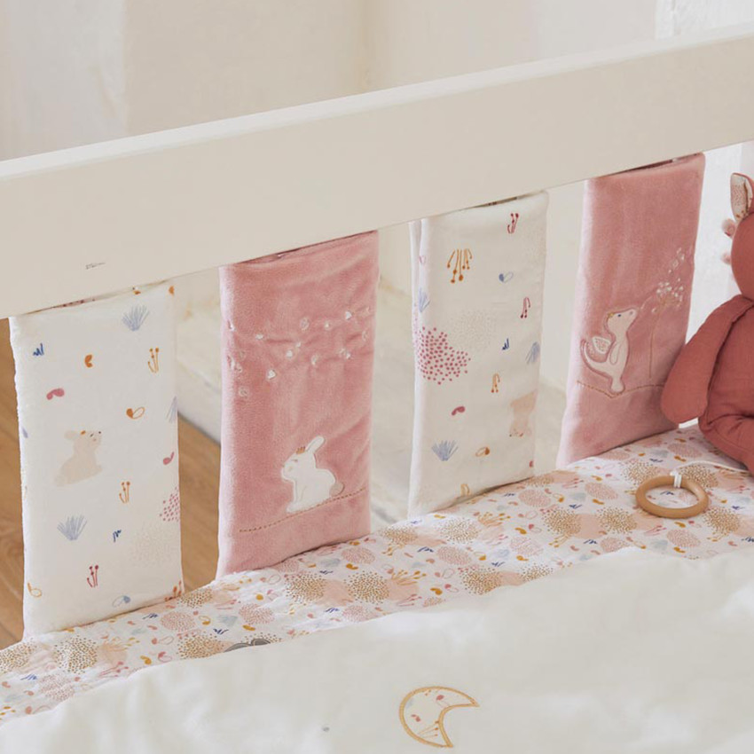 Set de 8 protège barreaux en veloudoux Lina & Joy 