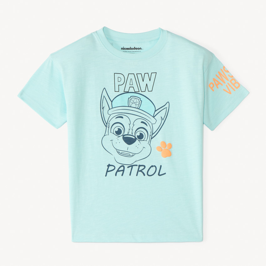 T-shirt manches courtes print Chase de la Pat'Patrouille garçon 