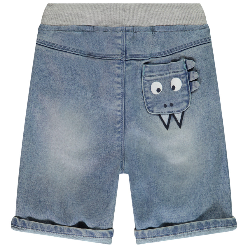 Bermuda effet jean dinosaure pour bébé garçon 