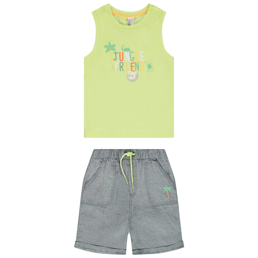 Twee-delige jungleprint set voor babyjongen 