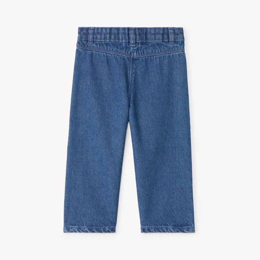 Jean large uni pour bébé fille 