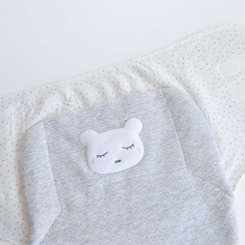 Couverture d'emmaillotage - Gris 