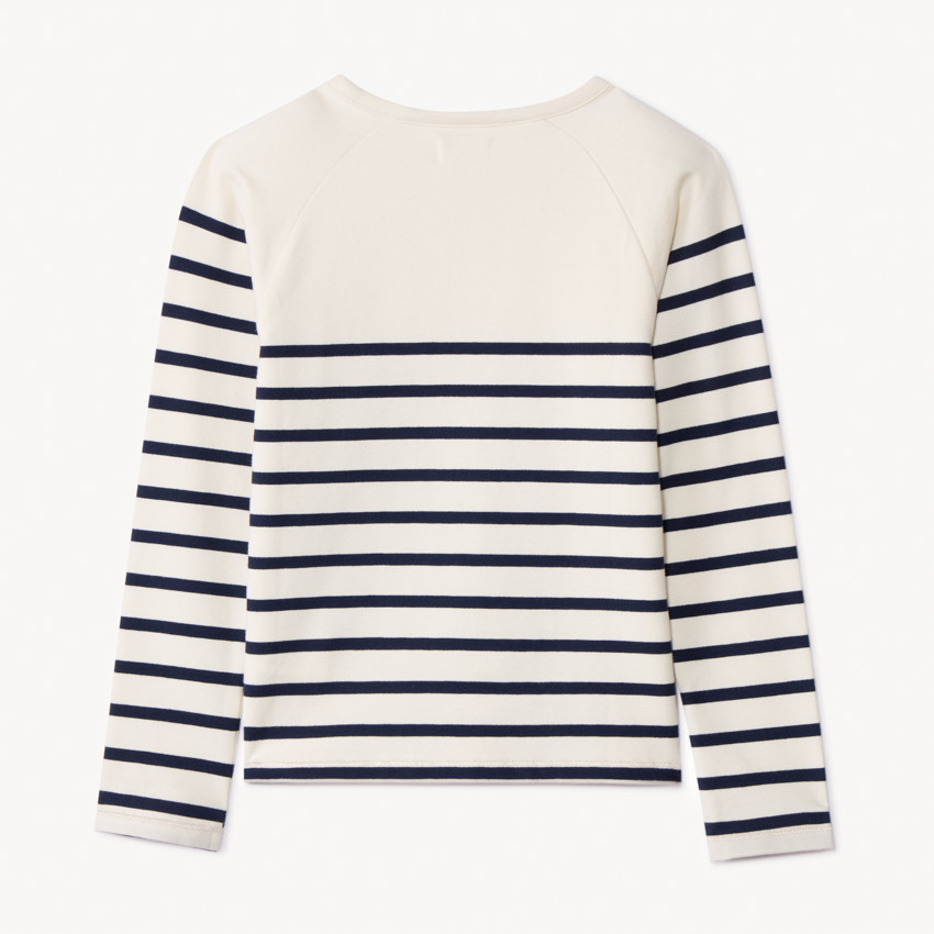 Sweatshirt met maritiem motief in fleece en fantasie knopen voor meisjes 