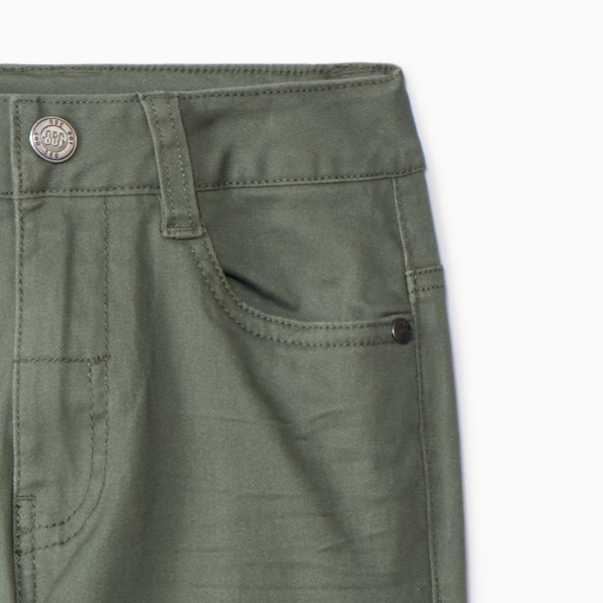 Twilljogging met effen kleur en kreukeffect voor jongens 