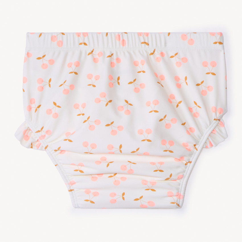 Couche-culotte de bain imprimé cerises pour bébé fille 