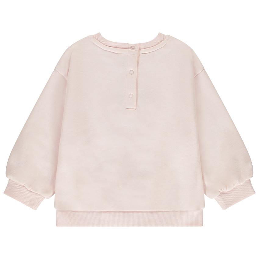 Sweatshirt in fleece met geborduurd fruit voor baby meisje 