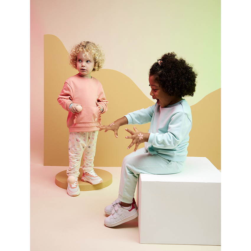 Sweat molleton à poche kangourou volantée pour bébé fille 