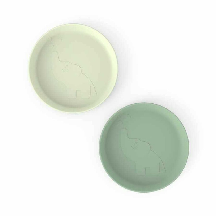 ASSIETTE KIDDISH ASSIETTE LOT DE 2 ELPHEE VERT 