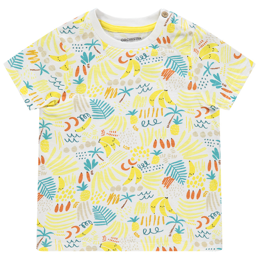 T-shirt manches courtes imprimé bananes all-over 