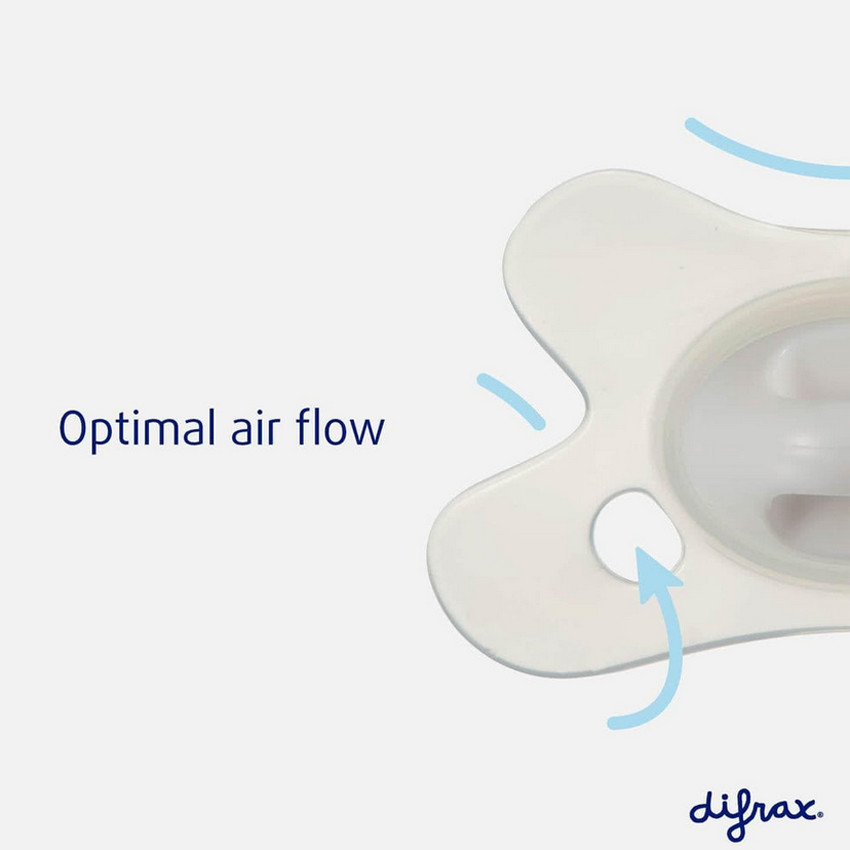 Sucette silicone Natural 0-6m Abricot Grid 