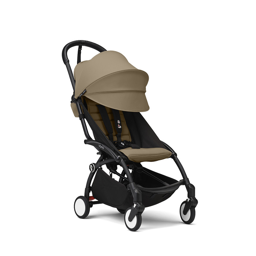 Kinderwagen Stokke® YOYO³ vanaf 6 maanden - Frame zwart/Toffee 