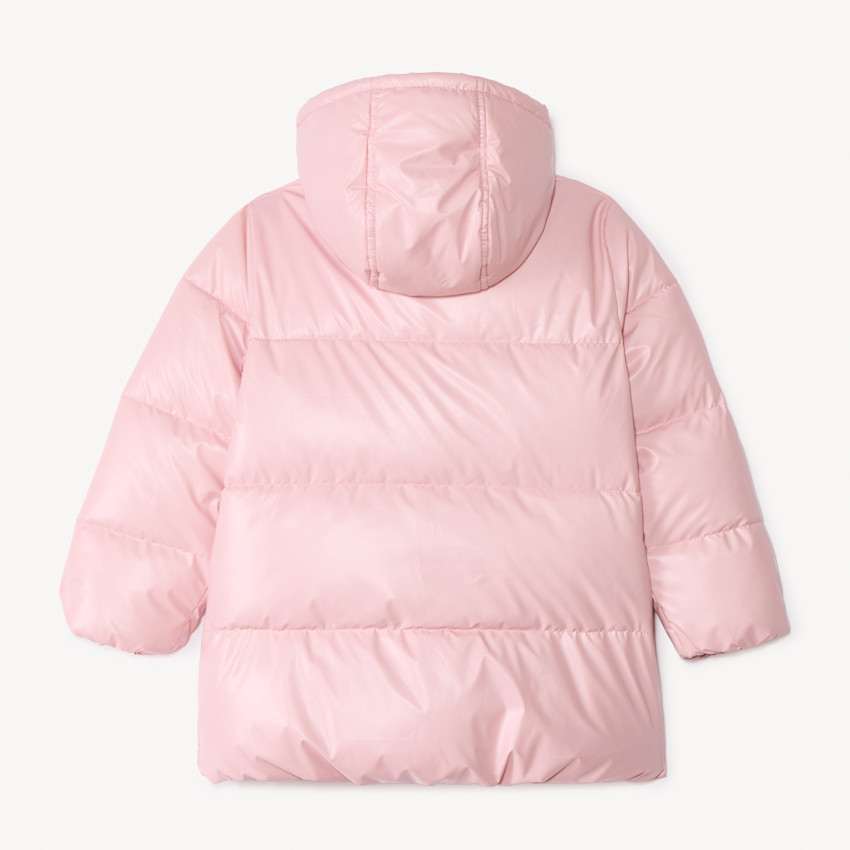 Donsjas met iriserende stof en sherpa voering voor meisjes 