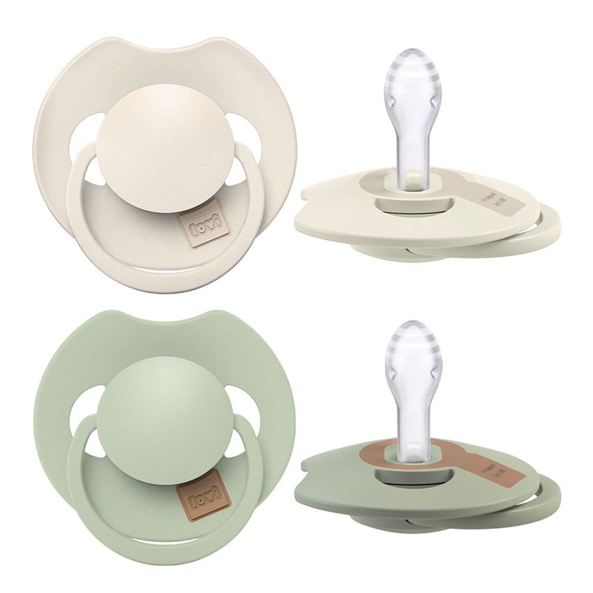 Set van 2 Fopspenen dynamique 0/6M Prime Kokosnoot/Pistache 
