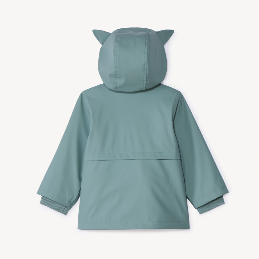 Leuke rubberen parka met capuchon voor baby jongens 
