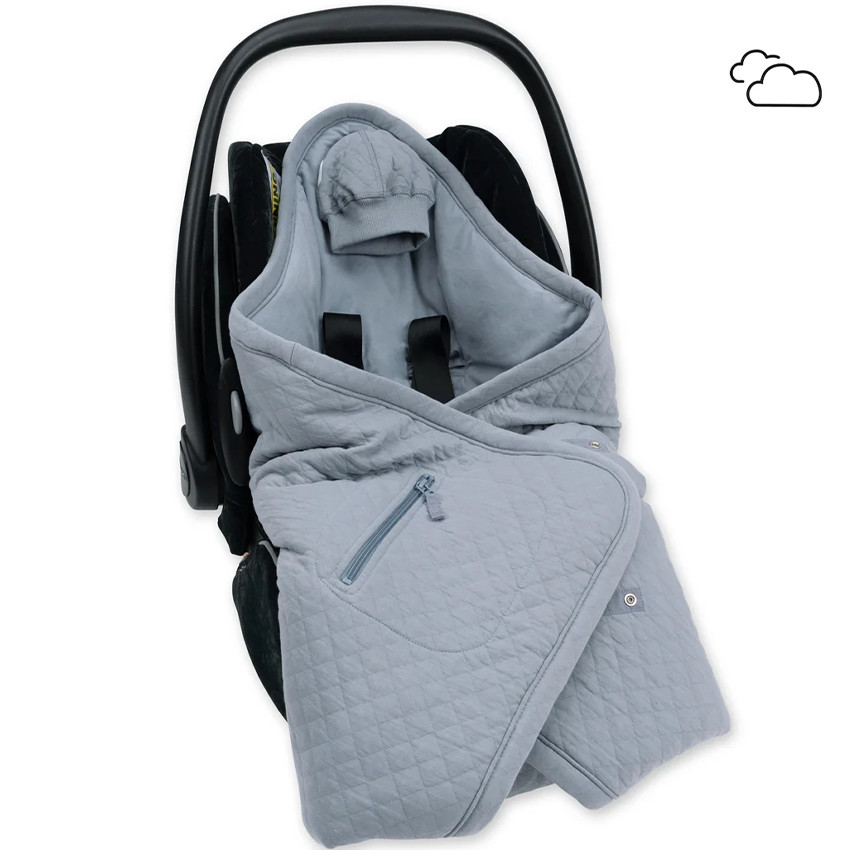 Couverture enveloppante Quilted + Pady Jersey Stone 0-12M 