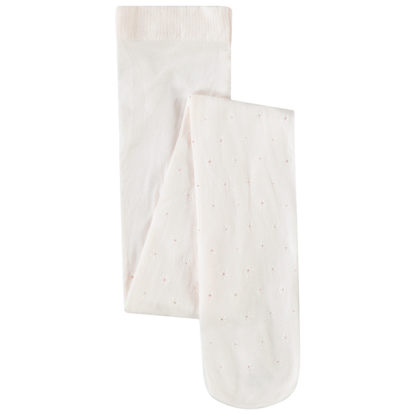 Paire de collants fins imprimé fleurs pour fille 