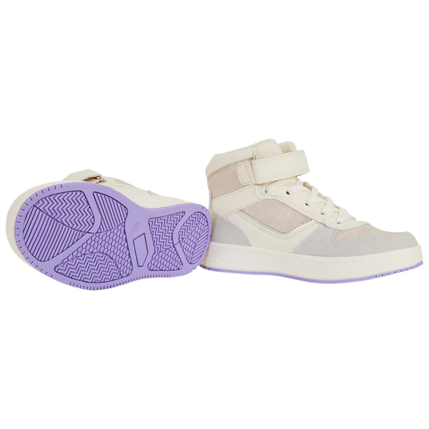 Hoge sneakers met contrasterende zool voor meisjes 
