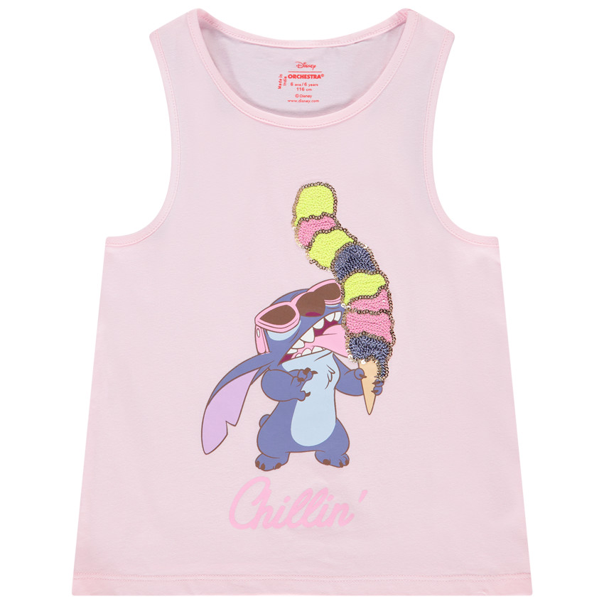 Débardeur Stitch Disney avec sequins pour fille 