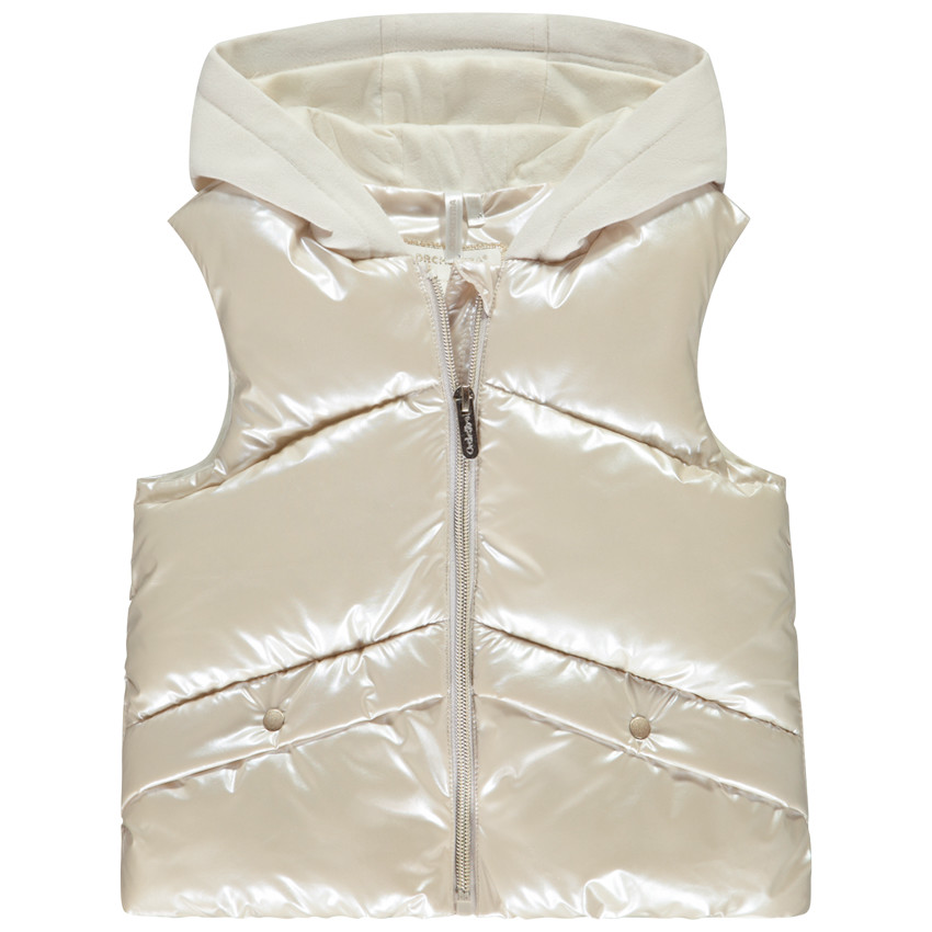 Donsjas zonder mouwen met parelmoereffect voor meisjes 