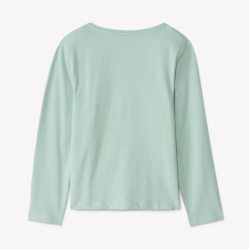 T-shirt manches longues printé à patchs pour fille 