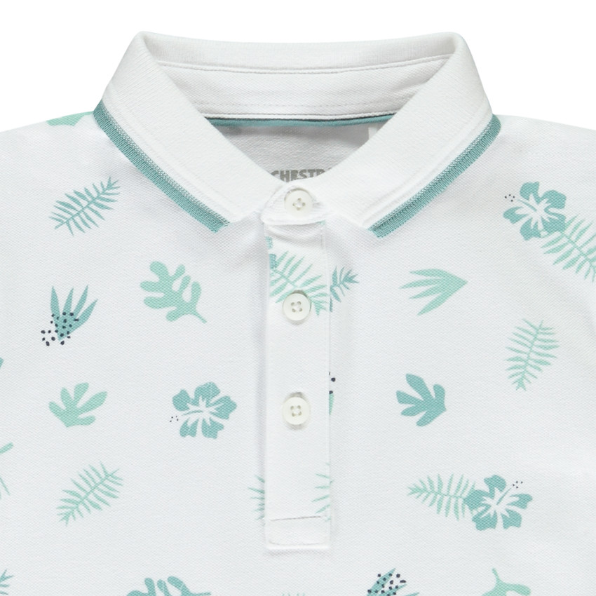 Poloshirt met korte mouwen en bladeren voor jongen 