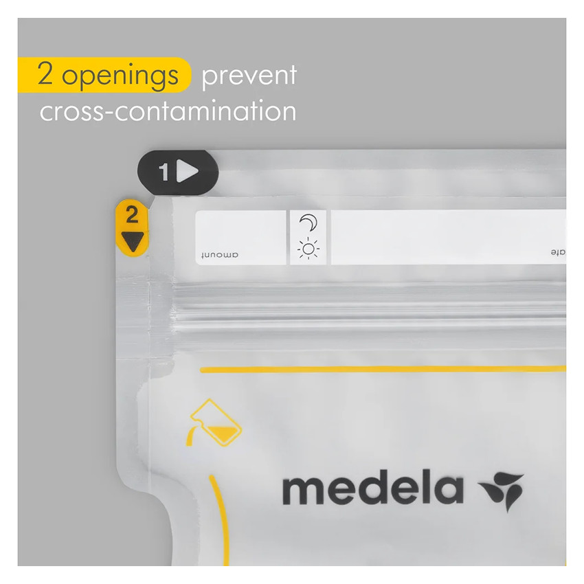 Sachets de conservation pour lait maternel à versement facile 210ml - 25pcs 