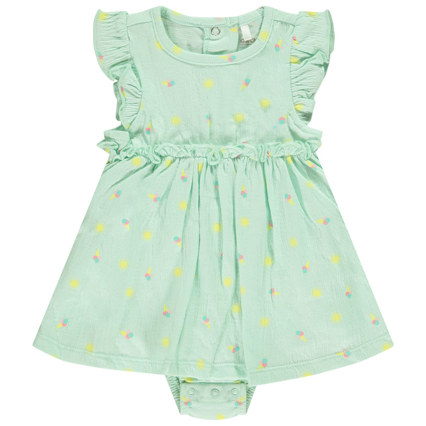 Robe body en jersey froissé imprimé pour bébé fille 