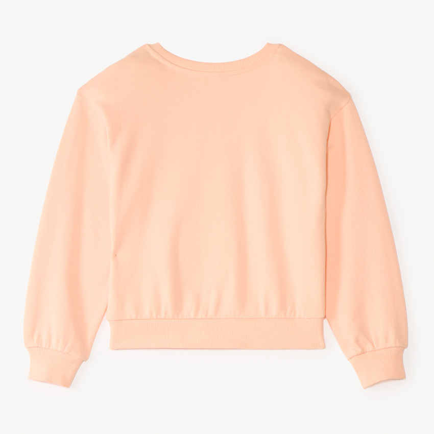 Sweat in fleece met Love print en pailletten voor meisjes 