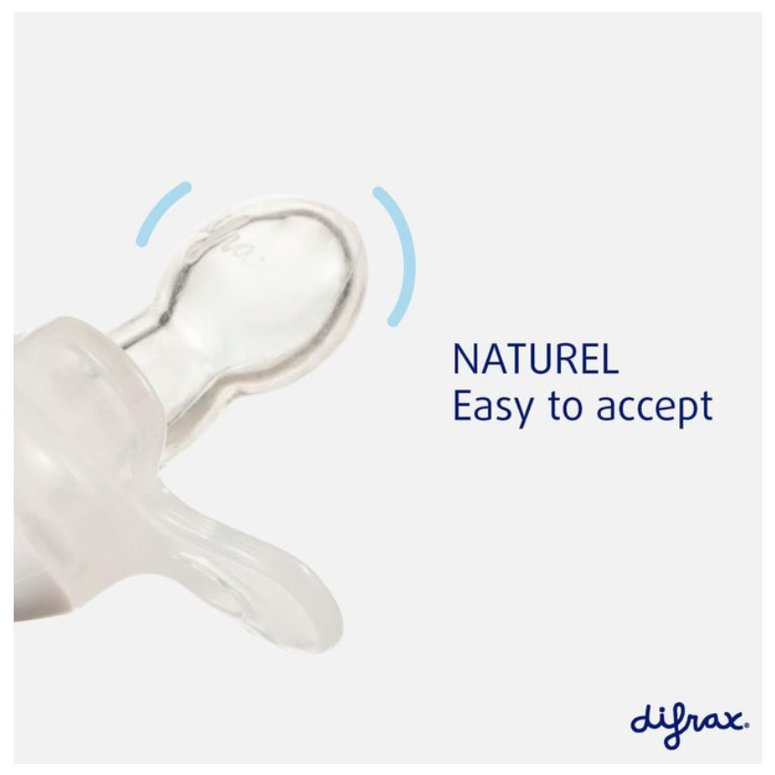 Sucette silicone Natural 0-6m Abricot Grid 