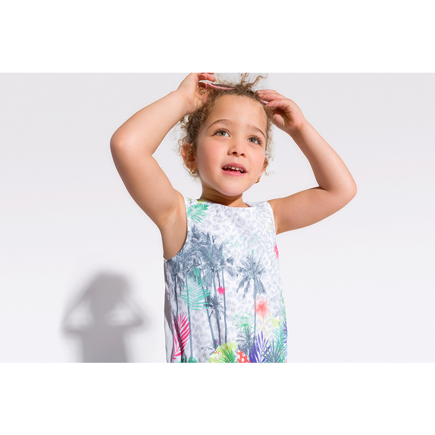 Combishort bi-matière imprimé tropical 