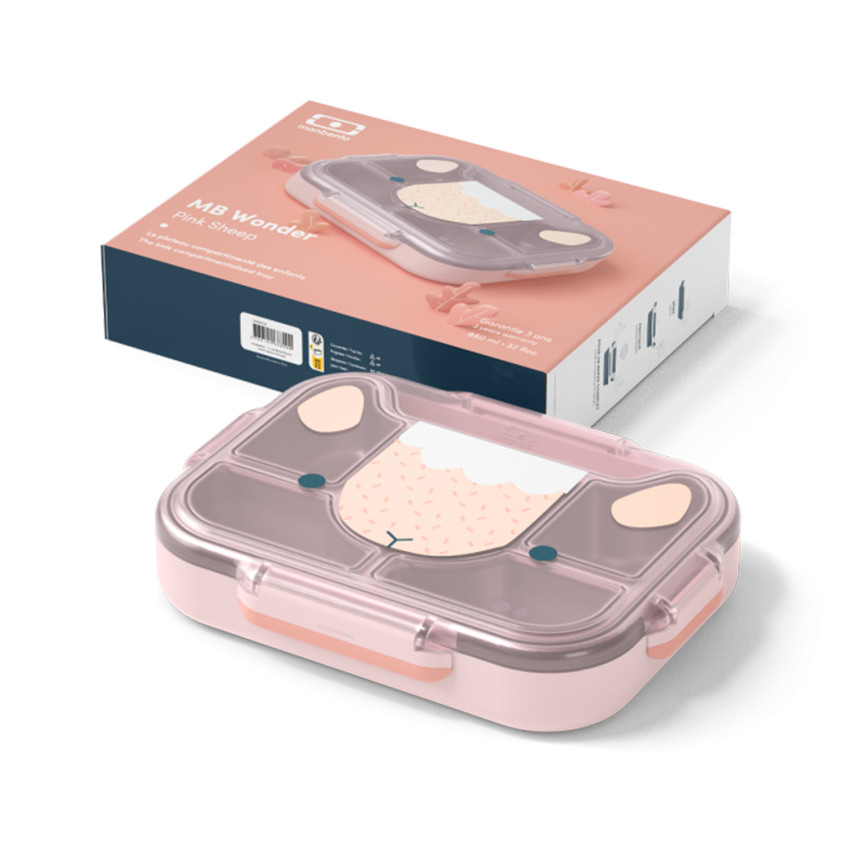 Lunchbox Wonder Le plateau à compartiment Rose Sheep 950ml 