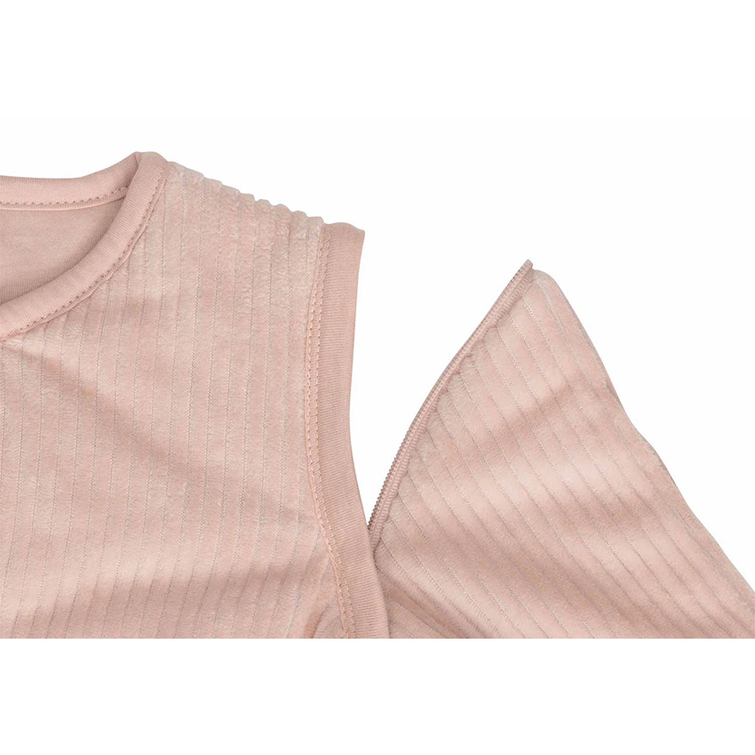 Slaapzak afritsbare mouwen 70cm Rib Wild Rose 0-6m 