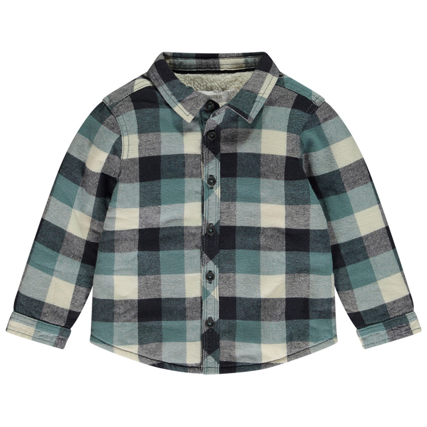 Surchemise en flanelle à carreaux pour bébé garçon 