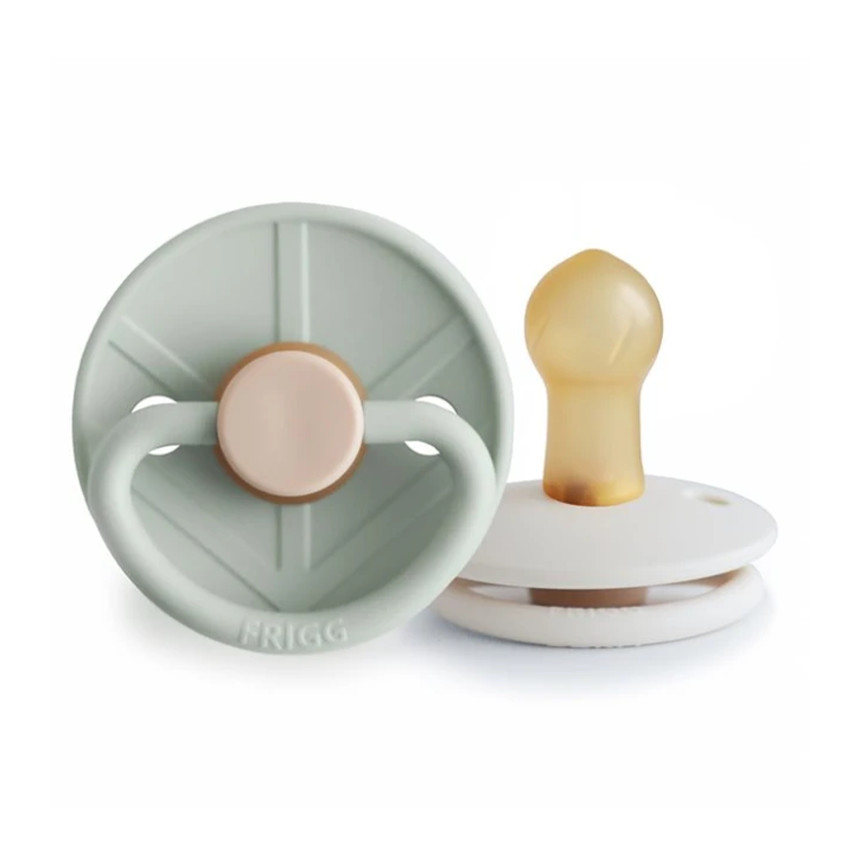 Lot de 2 sucettes en latex Little Viking T1 sage/cream 