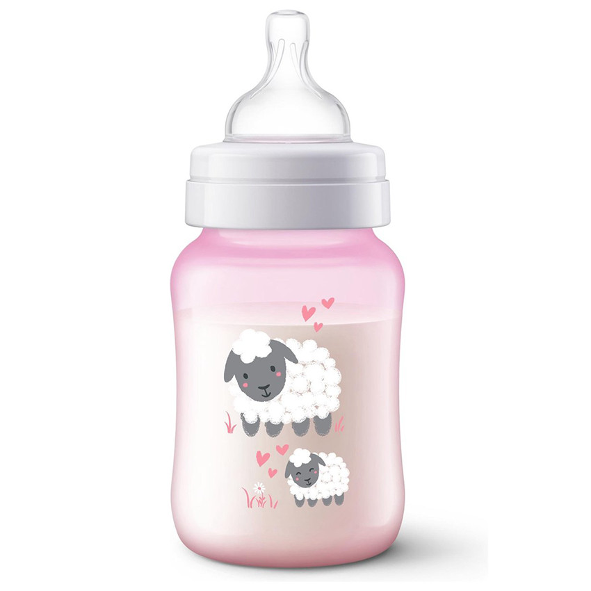 Biberon Anti-Colic 260ml 1m+ - Rose 