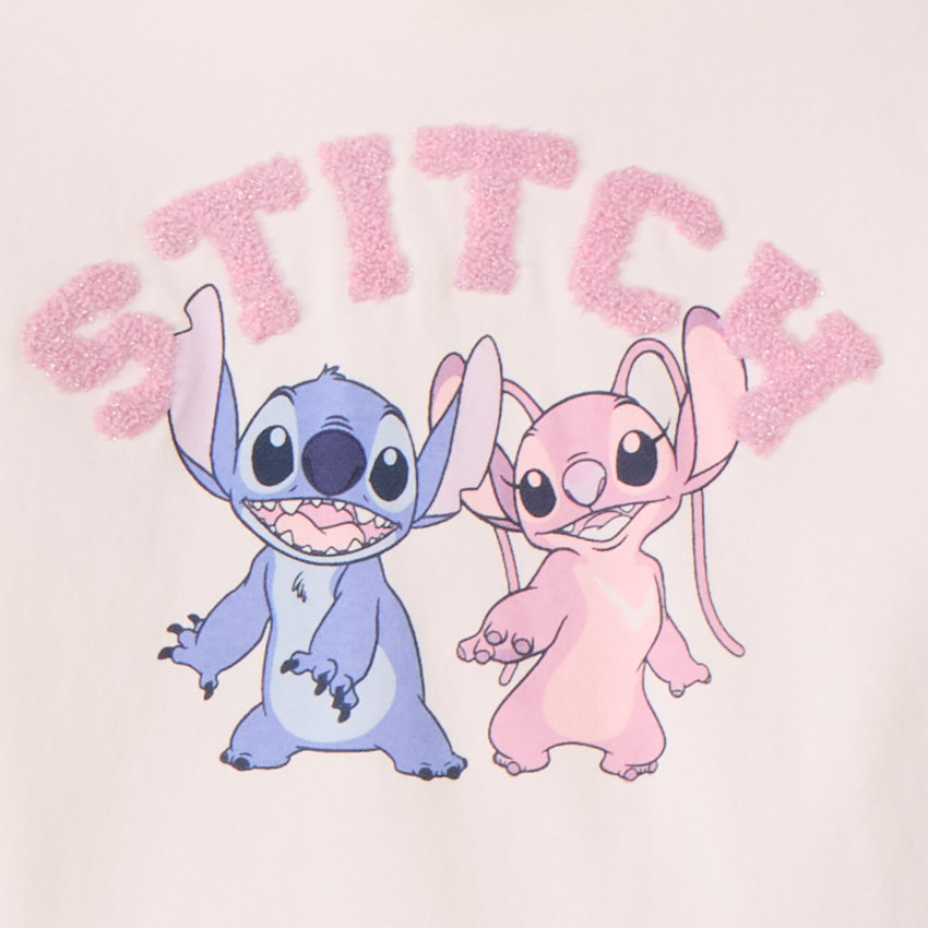 Sweat molleton colorblock à capuche Stitch Disney pour fille  