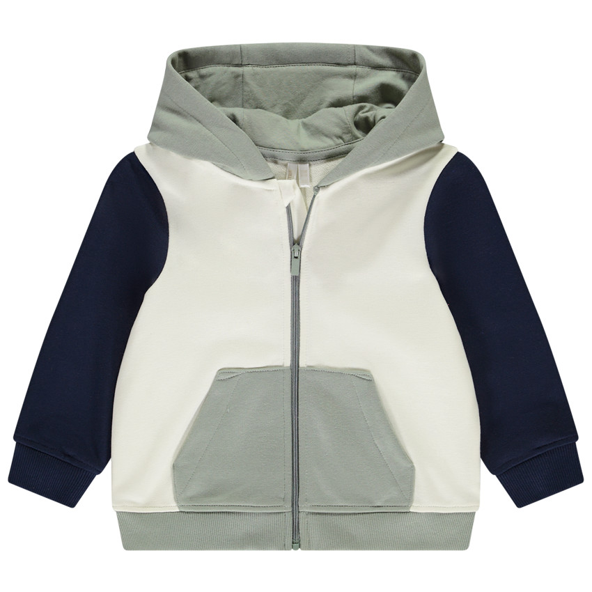 Oversize fleece vest met colour block effect voor baby jongen 