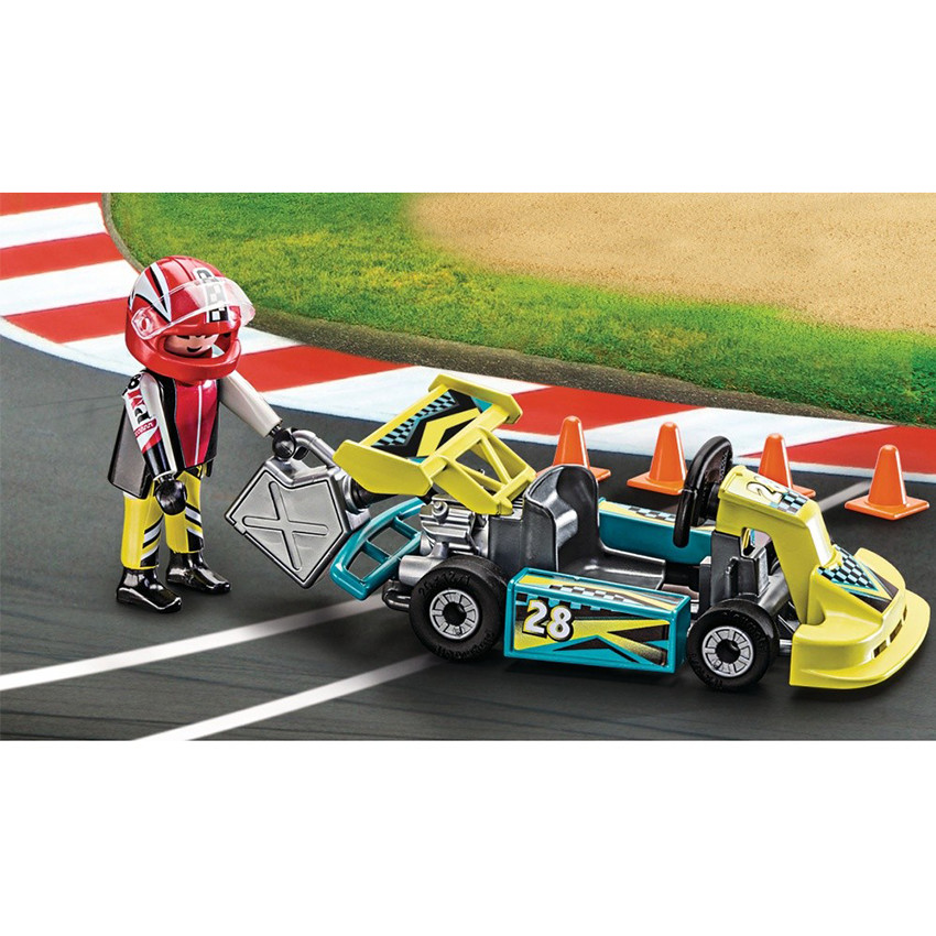 Go-kart Playmobil Vintage Années 80 - Pièce Unique Occasion, Avec Défauts