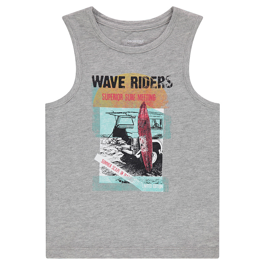 Débardeur en coton avec print fantaisie 