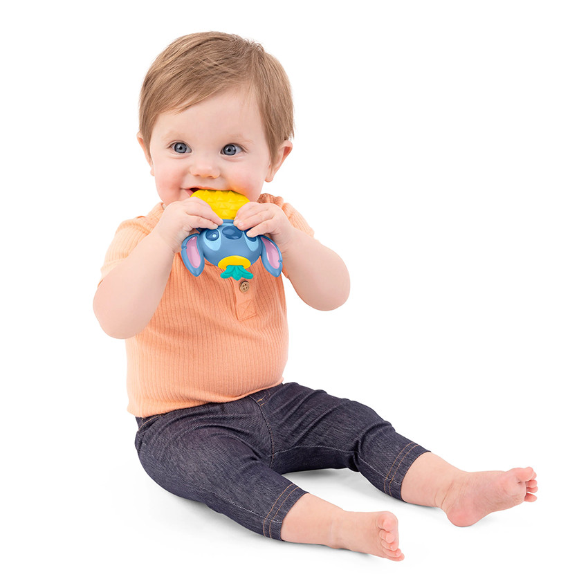 Anneau de dentition et hochet Stitch Disney Ananas 
