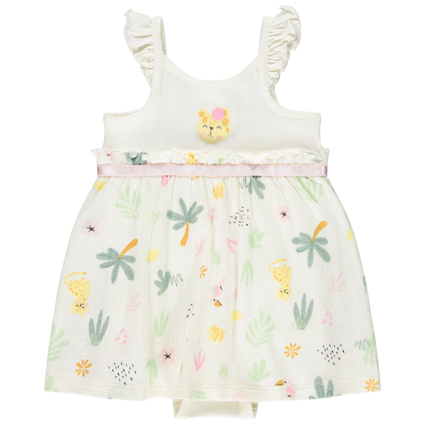 Robe body ffet 2 en 1 imprimé jungle pour bébé fille 